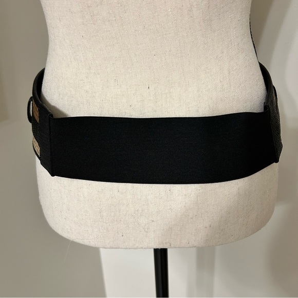 Faux Straw Woven Belt with Silver Buckle SZ ML - Picture 3 of 5